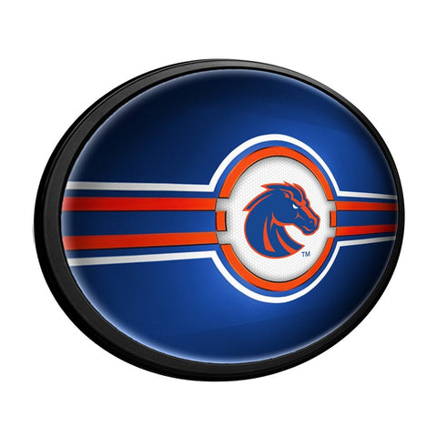 Boise State Broncos: Oval Slimline Lighted Wall Sign - The Fan-Brand