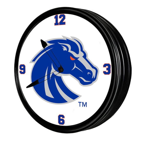 Boise State Broncos: Retro Lighted Wall Clock - The Fan-Brand