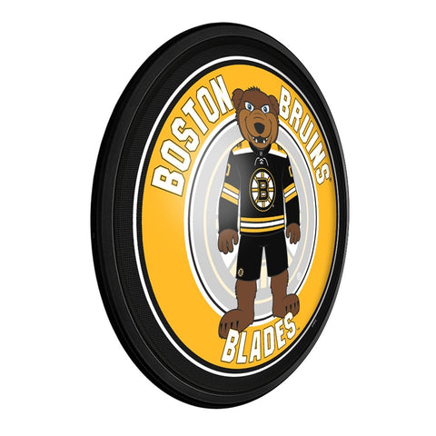 Boston Bruins: Round Slimline Lighted Wall Sign - The Fan-Brand