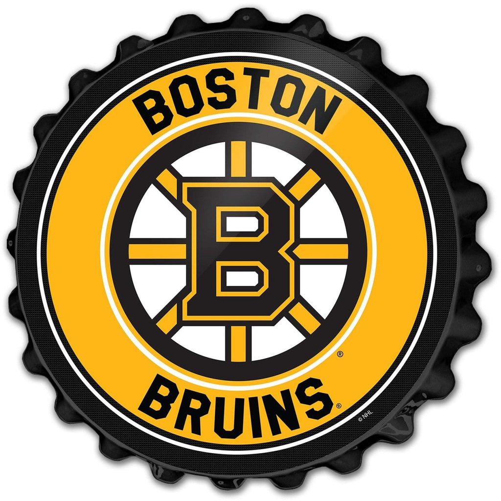Boston Bruins: Bottle Cap Wall Sign - The Fan-Brand