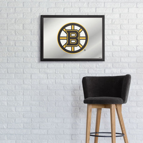 Boston Bruins: Framed Mirrored Wall Sign - The Fan-Brand