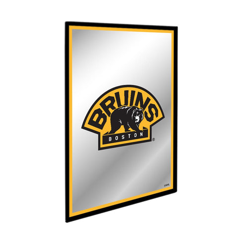 Boston Bruins: Logo - Framed Mirrored Wall Sign - The Fan-Brand