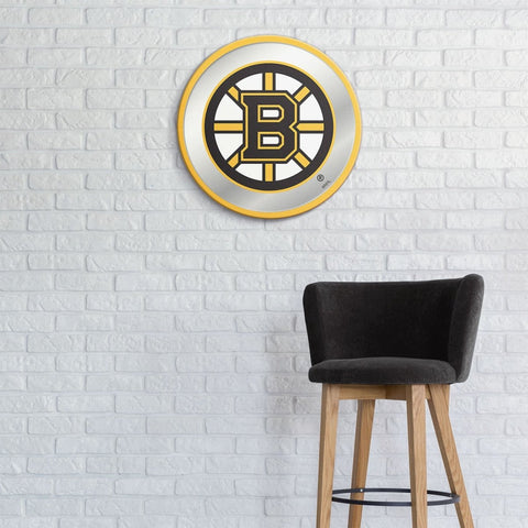 Boston Bruins: Modern Disc Mirrored Wall Sign - The Fan-Brand