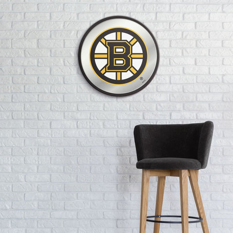 Boston Bruins: Modern Disc Mirrored Wall Sign - The Fan-Brand