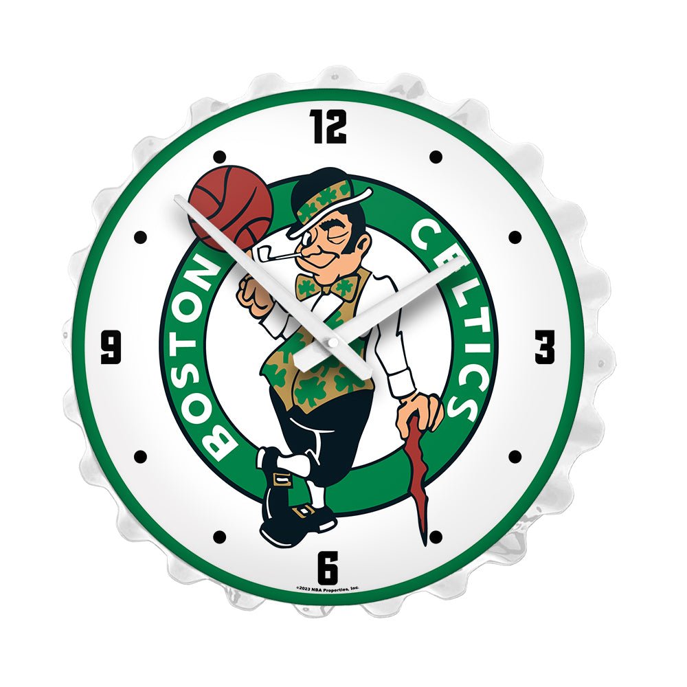 Boston Celtics: Bottle Cap Lighted Wall Clock - The Fan-Brand