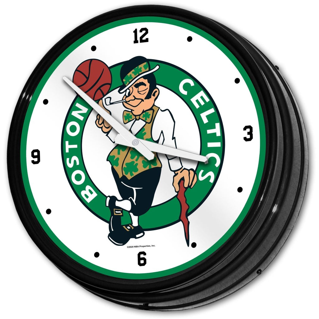 Boston Celtics: Retro Lighted Wall Clock - The Fan-Brand