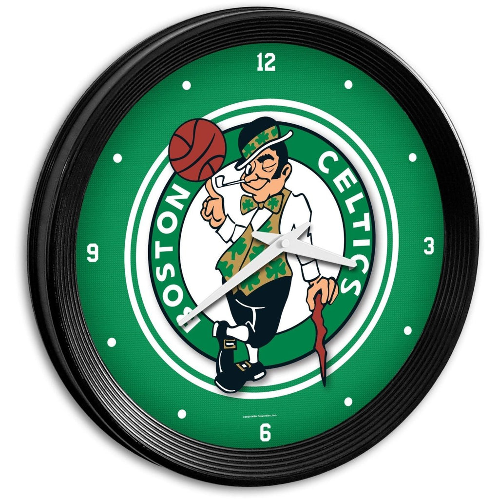 Boston Celtics: Ribbed Frame Wall Clock - The Fan-Brand