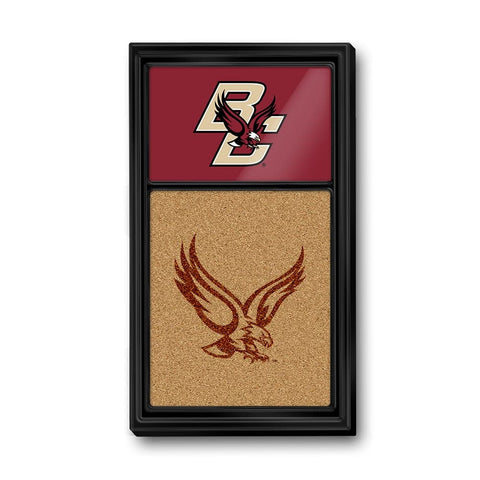 Boston College Eagles: BC - Dual Logo - Cork Note Board Maroon