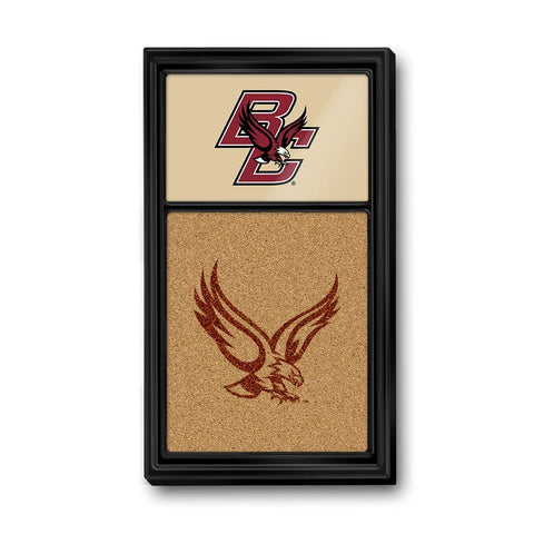 Boston College Eagles: BC - Dual Logo - Cork Note Board Gold