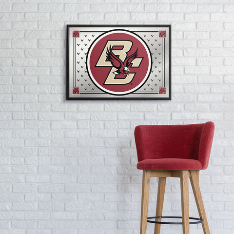 Boston College Eagles: BC, Team Spirit - Framed Mirrored Wall Sign Default Title
