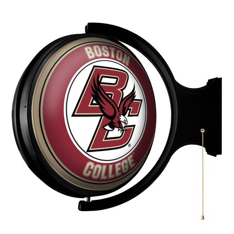 Boston College Eagles: Original Round Rotating Lighted Wall Sign - The Fan-Brand