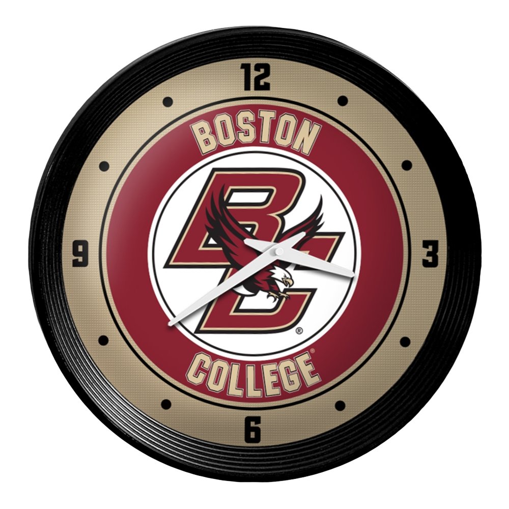 Boston College Eagles: Ribbed Frame Wall Clock - The Fan-Brand