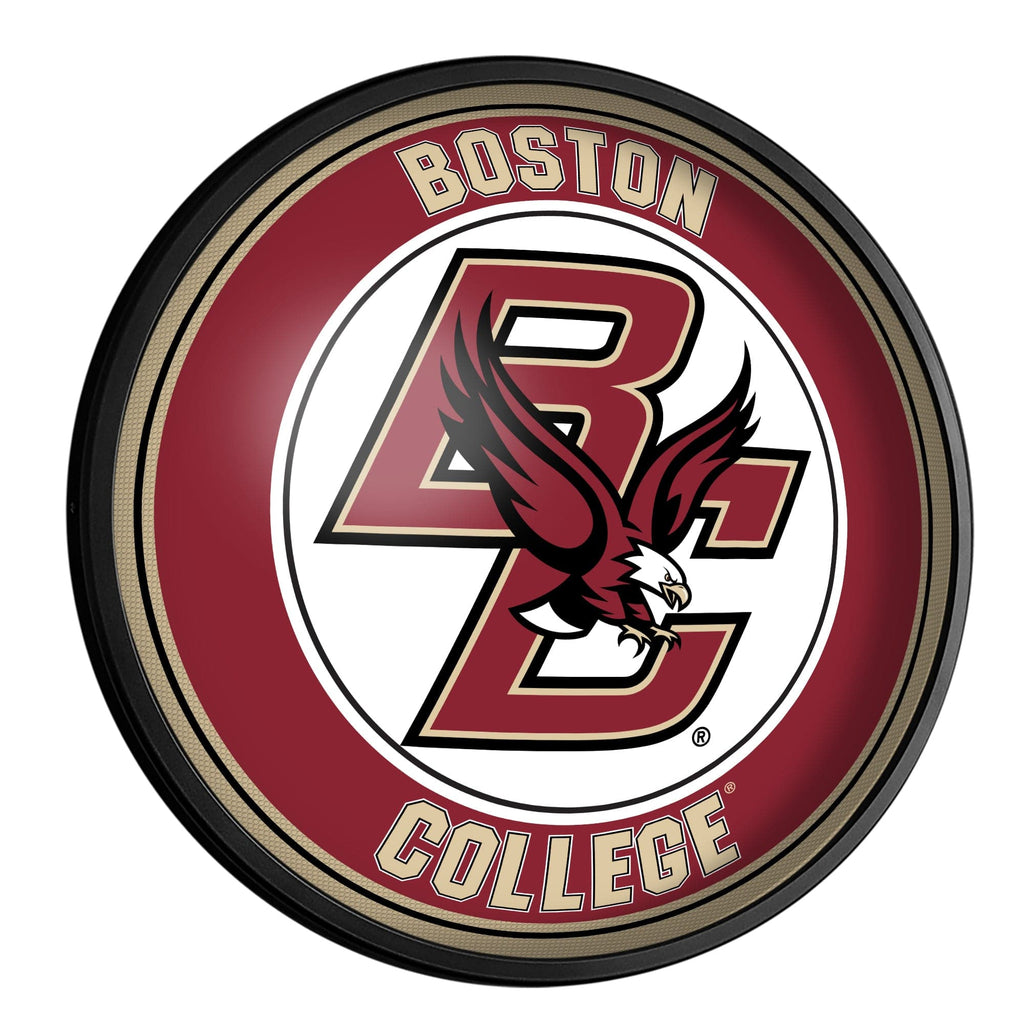 Boston College Eagles: Round Slimline Lighted Wall Sign - The Fan-Brand