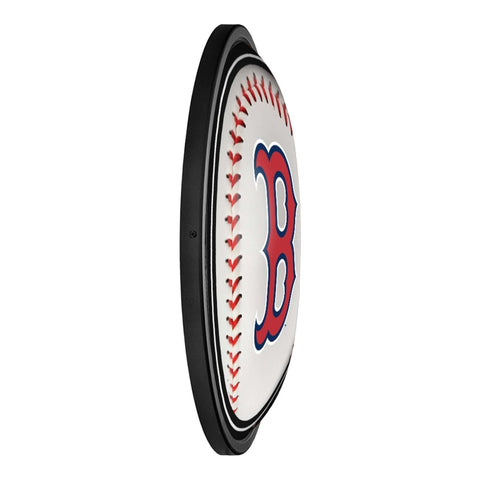 Boston Red Sox: Baseball - Round Slimline Lighted Wall Sign - The Fan-Brand