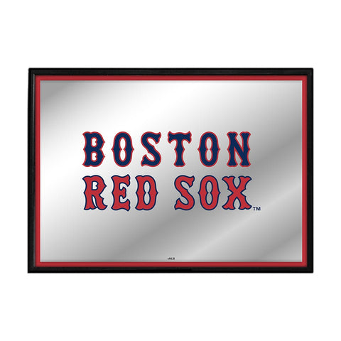 Boston Red Sox: Framed Mirrored Wall Sign - The Fan-Brand