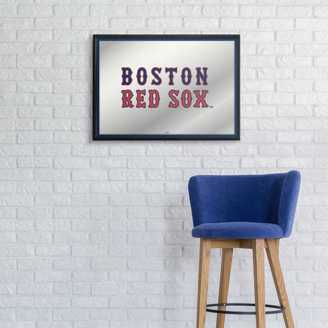 Boston Red Sox: Framed Mirrored Wall Sign - The Fan-Brand