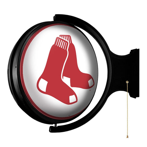 Boston Red Sox: Logo - Original Round Rotating Lighted Wall Sign - The Fan-Brand