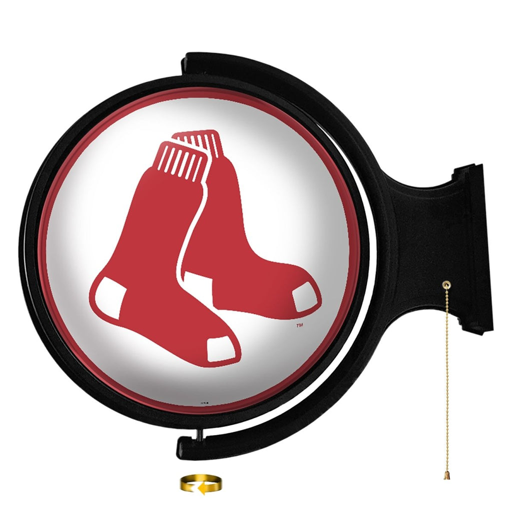 Boston Red Sox: Logo - Original Round Rotating Lighted Wall Sign - The Fan-Brand