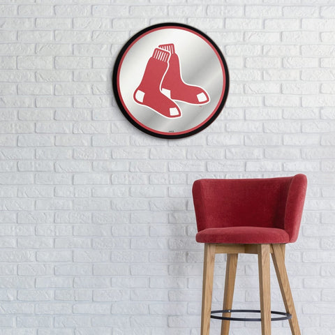 Boston Red Sox: Modern Disc Mirrored Wall Sign - The Fan-Brand