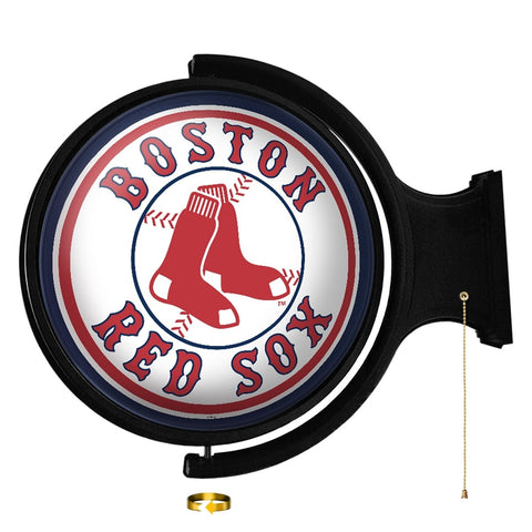 Boston Red Sox: Original Round Rotating Lighted Wall Sign - The Fan-Brand
