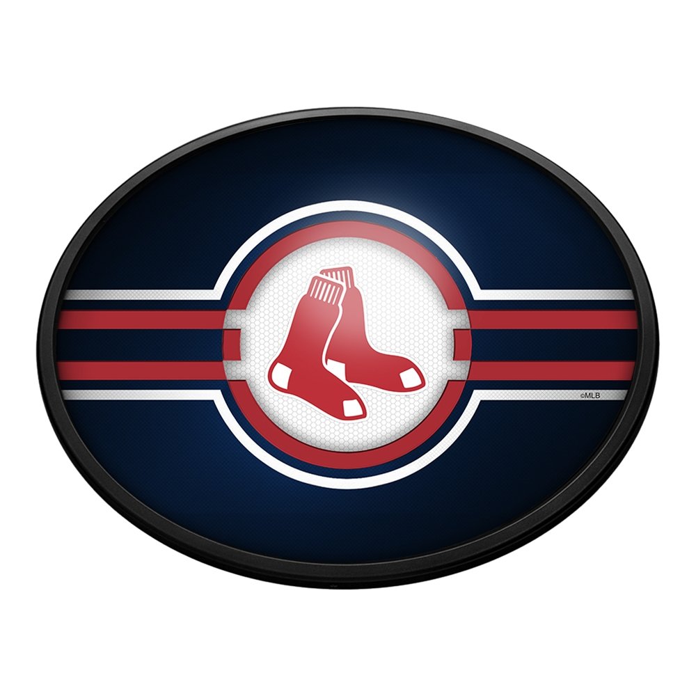 Boston Red Sox: Oval Slimline Lighted Wall Sign - The Fan-Brand