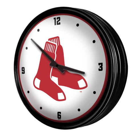 Boston Red Sox: Retro Lighted Wall Clock - The Fan-Brand