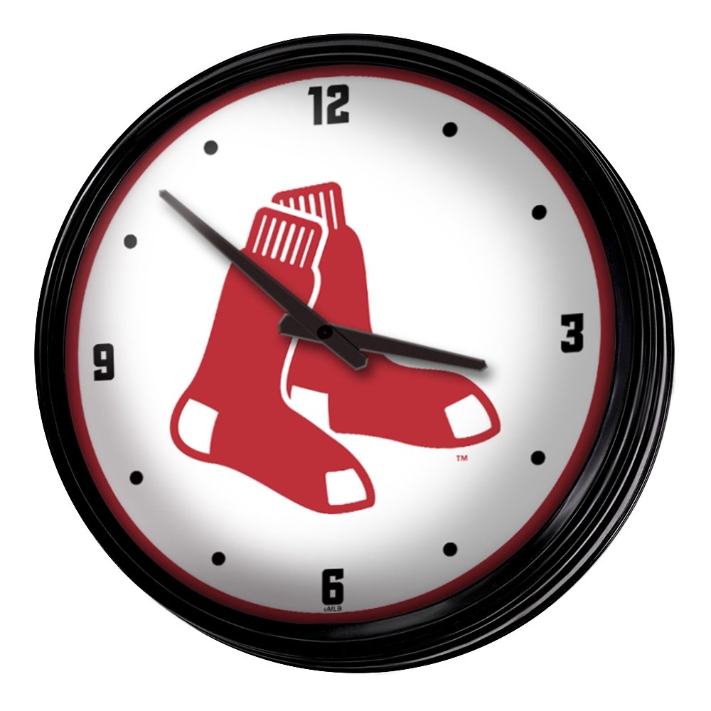 Boston Red Sox: Retro Lighted Wall Clock - The Fan-Brand