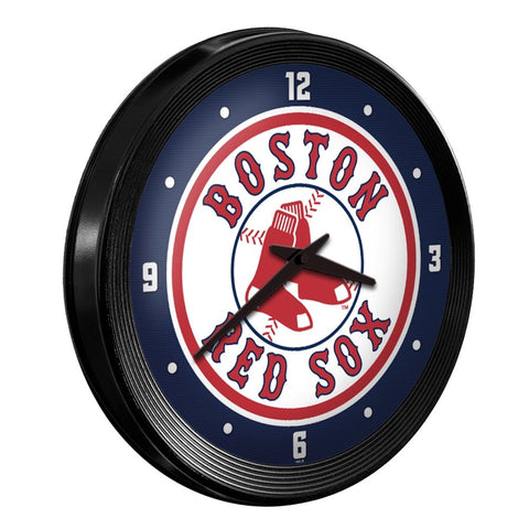Boston Red Sox: Ribbed Frame Wall Clock - The Fan-Brand