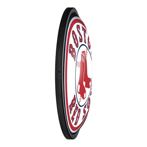 Boston Red Sox: Round Slimline Lighted Wall Sign - The Fan-Brand