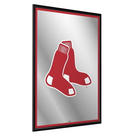 Boston Red Sox: Vertical Framed Mirrored Wall Sign - The Fan-Brand