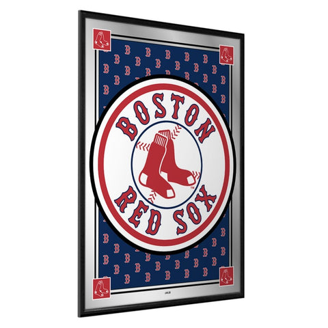 Boston Red Sox: Vertical Team Spirit - Framed Mirrored Wall Sign - The Fan-Brand