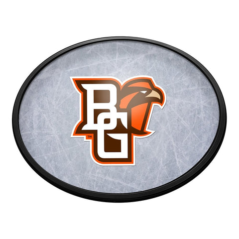 Bowling Green Falcons: Ice Rink - Oval Slimline Lighted Wall Sign - The Fan-Brand