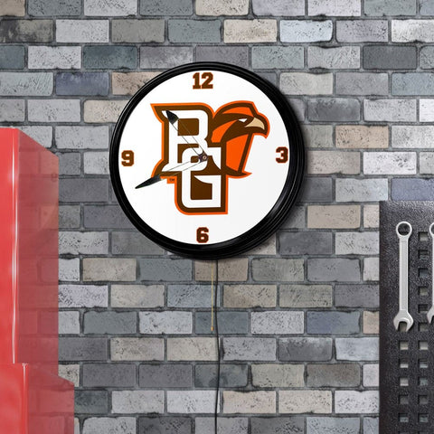 Bowling Green Falcons: Retro Lighted Wall Clock - The Fan-Brand