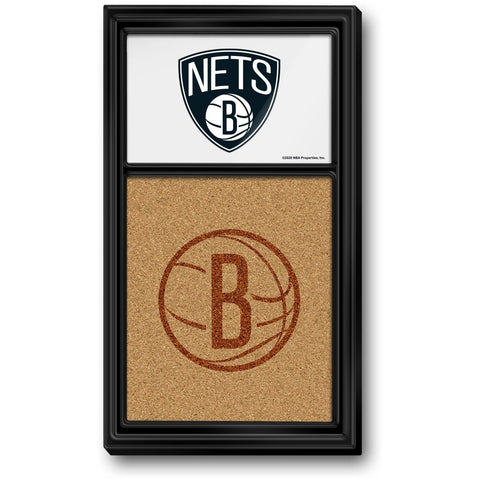 Brooklyn Nets: Dual Logo - Cork Note Board - The Fan-Brand