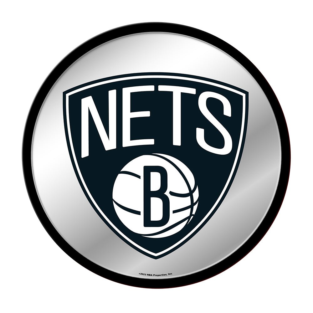Brooklyn Nets: Modern Disc Mirrored Wall Sign - The Fan-Brand