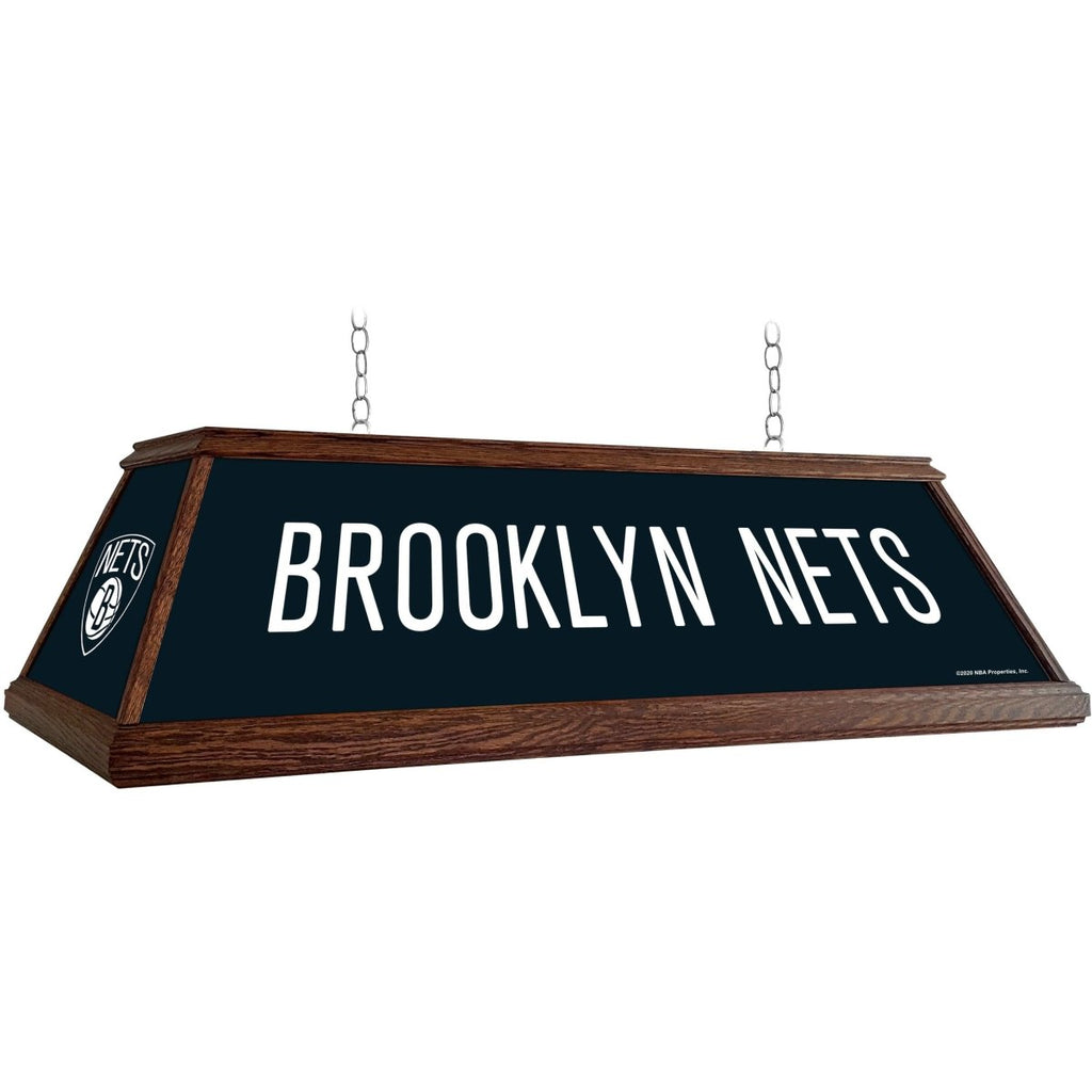 Brooklyn Nets: Premium Wood Pool Table Light - The Fan-Brand
