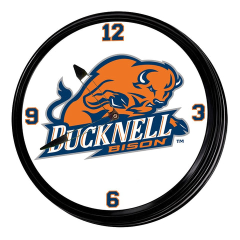 Bucknell Bison: Retro Lighted Wall Clock - The Fan-Brand