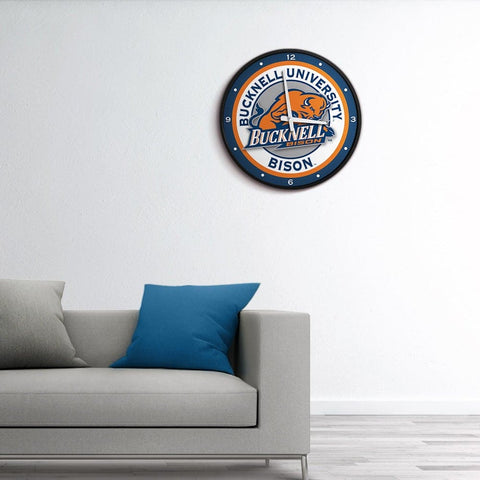 Bucknell Bisons: Modern Disc Wall Clock - The Fan-Brand