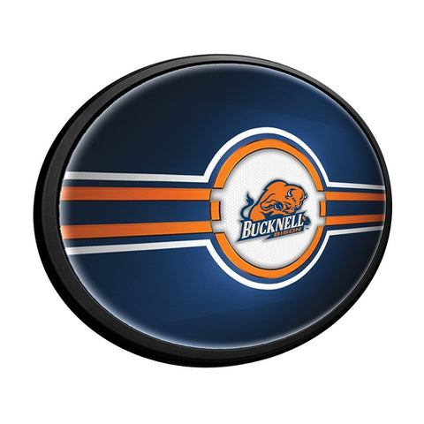 Bucknell Bisons: Oval Slimline Lighted Wall Sign - The Fan-Brand