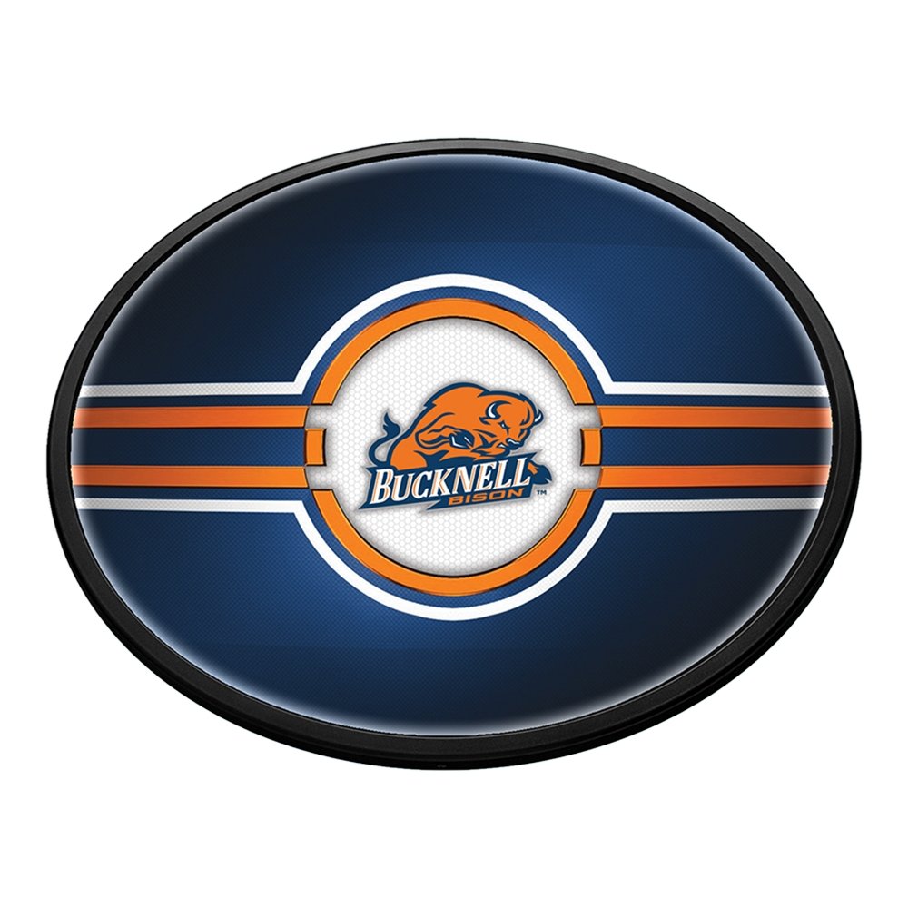 Bucknell Bisons: Oval Slimline Lighted Wall Sign - The Fan-Brand