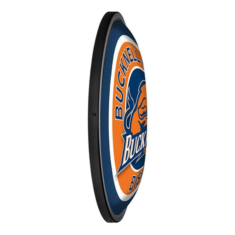 Bucknell Bisons: Round Slimline Lighted Wall Sign - The Fan-Brand