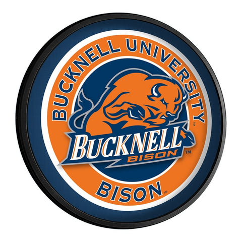 Bucknell Bisons: Round Slimline Lighted Wall Sign - The Fan-Brand