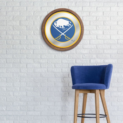 Buffalo Sabers: Mirrored Barrel Top Wall Sign - The Fan-Brand