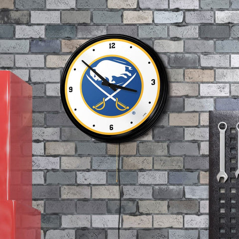 Buffalo Sabres: Retro Lighted Wall Clock - The Fan-Brand