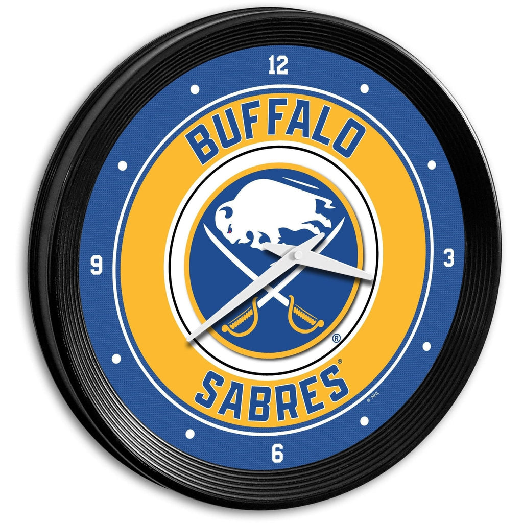 Buffalo Sabres: Ribbed Frame Wall Clock - The Fan-Brand