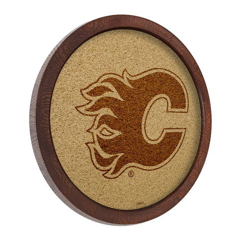 Calgary Flames: Barrel Top Cork Note Board - The Fan-Brand