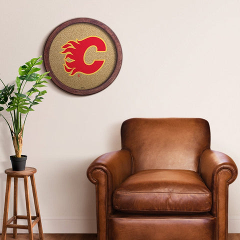 Calgary Flames: Barrel Top Cork Note Board - The Fan-Brand