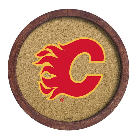 Calgary Flames: Barrel Top Cork Note Board - The Fan-Brand
