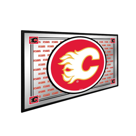 Calgary Flames: Team Spirit - Framed Mirrored Wall Sign - The Fan-Brand