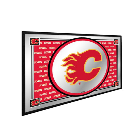 Calgary Flames: Team Spirit - Framed Mirrored Wall Sign - The Fan-Brand